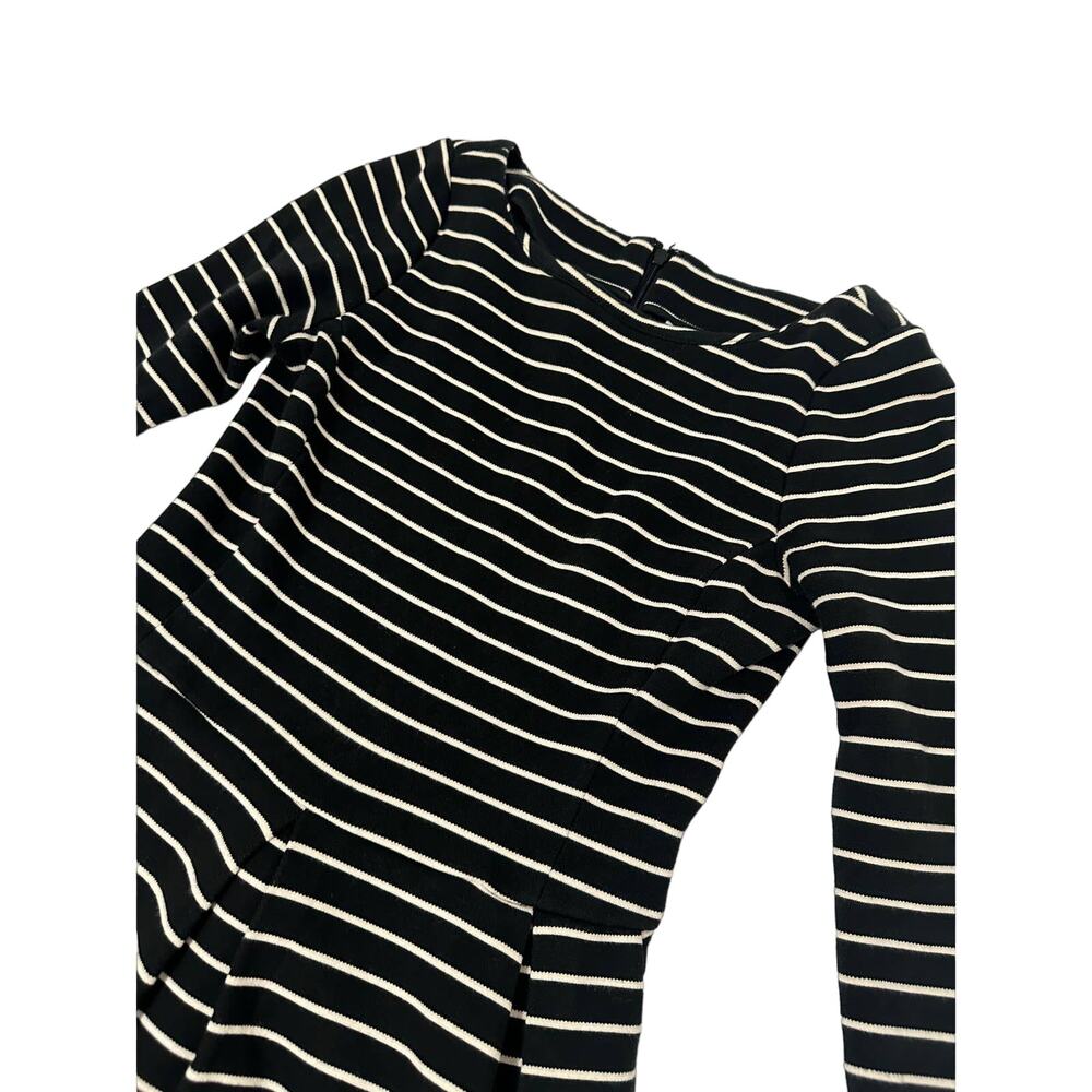 Banana Republic Fit Flare Striped Long Sleeve Dress Size 2P